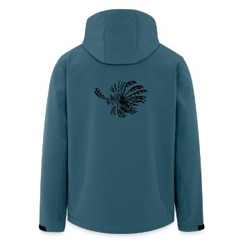 Poisson-lion rascasse volante - Veste softshell homme en polyester recyclé Stanley/Stella - bleu pétrole foncé - Dos - AI Model Male 185 light (185cm)