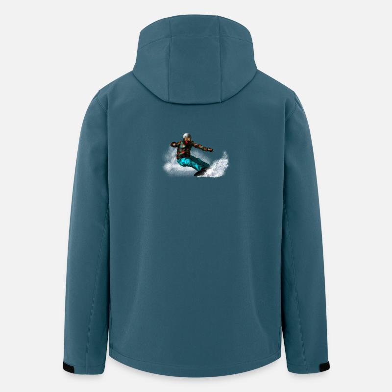 Snowboarding - Recycelte Männer Softshell-Jacke von Stanley/Stella - Dunkles Petrol