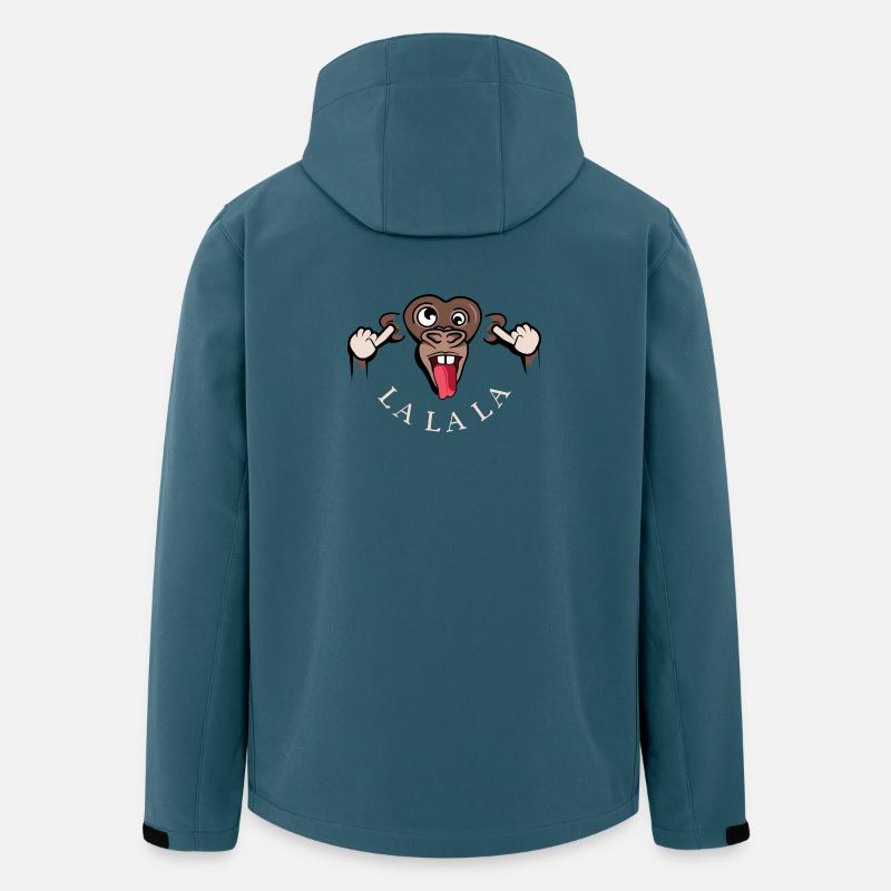 funny monkey lalala symbol illustration tongue - Men’s Recycled Softshell Jacket by Stanley/Stella - stargazer
