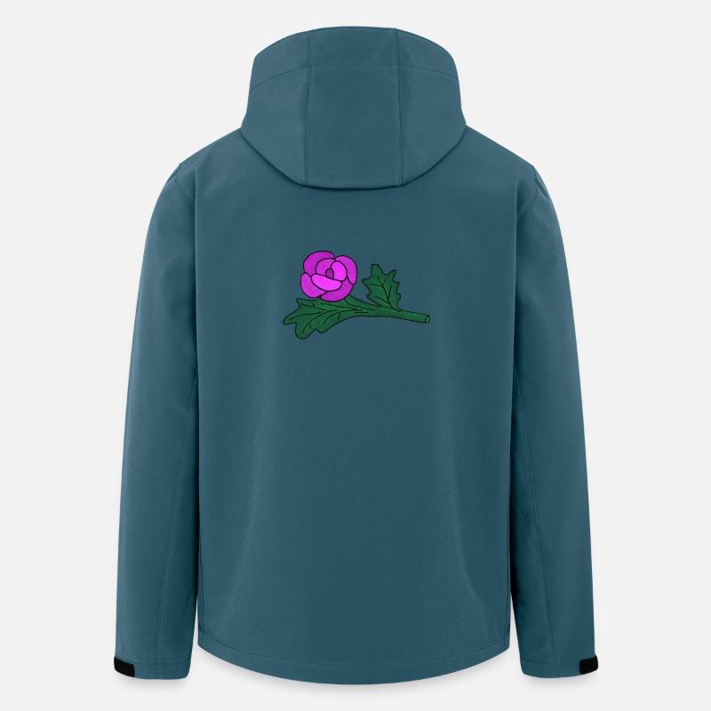 Poprose lila - Recycelte Männer Softshell-Jacke von Stanley/Stella - Dunkles Petrol