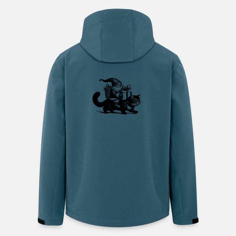 Zwerg auf Katze - Recycelte Männer Softshell-Jacke von Stanley/Stella - Dunkles Petrol