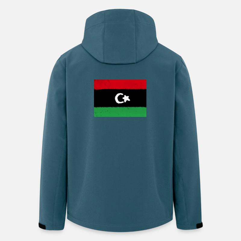 Drapeau de la Libye - Veste softshell homme en polyester recyclé Stanley/Stella - bleu pétrole foncé