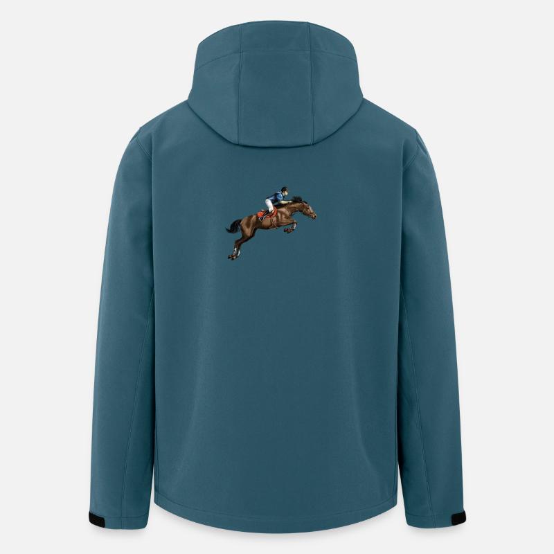 Pferdereiter im Rennmodus - Recycelte Männer Softshell-Jacke von Stanley/Stella - Dunkles Petrol