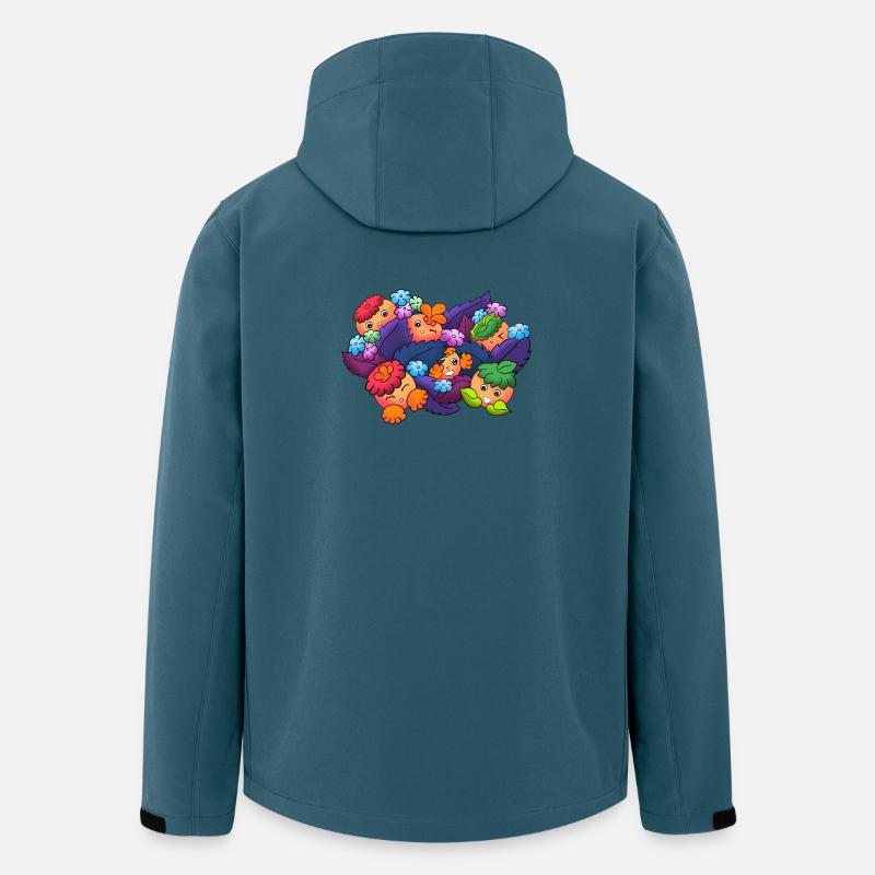 Verträumte Knubbel in Herbstlaub - Recycelte Männer Softshell-Jacke von Stanley/Stella - Dunkles Petrol