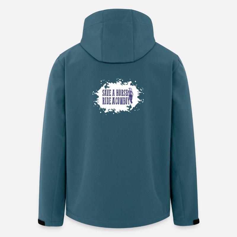 Ride a Cowboy - Recycelte Männer Softshell-Jacke von Stanley/Stella - Dunkles Petrol