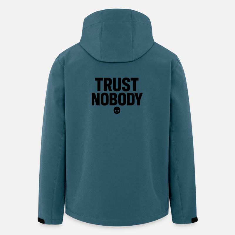 Trust Nobody - Recycelte Männer Softshell-Jacke von Stanley/Stella - Dunkles Petrol