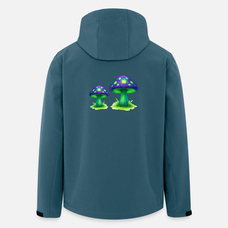 NeonWaldpilze Farbkunst - Recycelte Männer Softshell-Jacke von Stanley/Stella - Dunkles Petrol