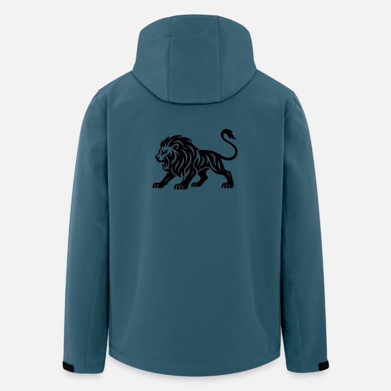 Löwen-Silhouette im Schatten - Recycelte Männer Softshell-Jacke von Stanley/Stella - Dunkles Petrol