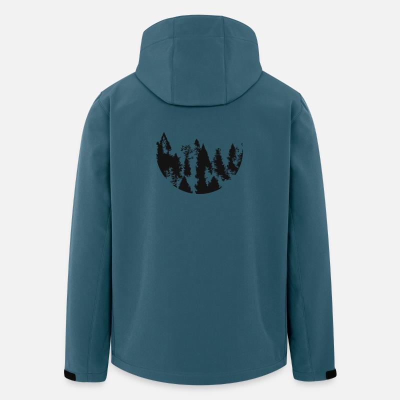 Waldkreis Silhouette - Recycelte Männer Softshell-Jacke von Stanley/Stella - Dunkles Petrol