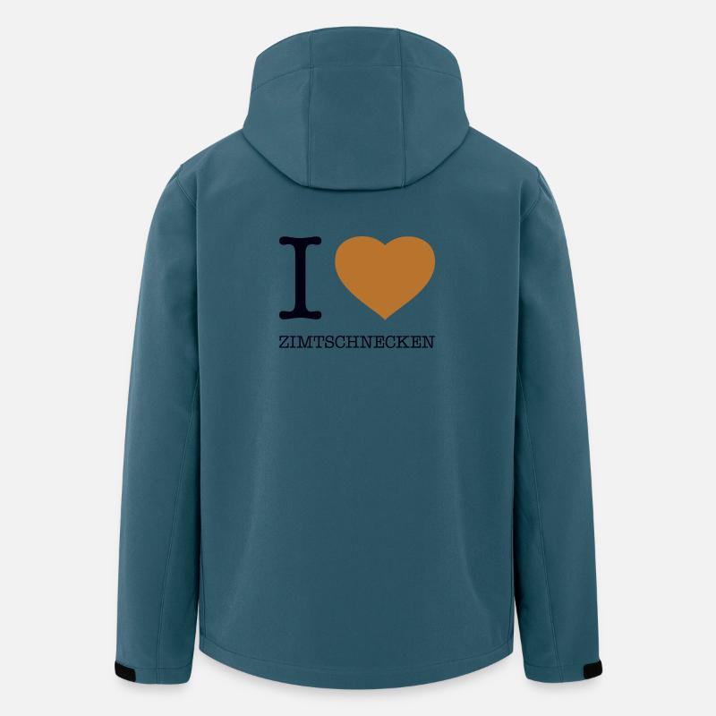 I love Zimtschnecken - Recycelte Männer Softshell-Jacke von Stanley/Stella - Dunkles Petrol