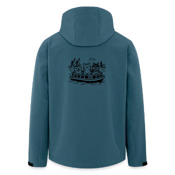 Harbour Cats Dogs Harbour Cruise Hamburg - Men’s Recycled Softshell Jacket by Stanley/Stella - stargazer - Back - AI Model Male 185 light (185cm)