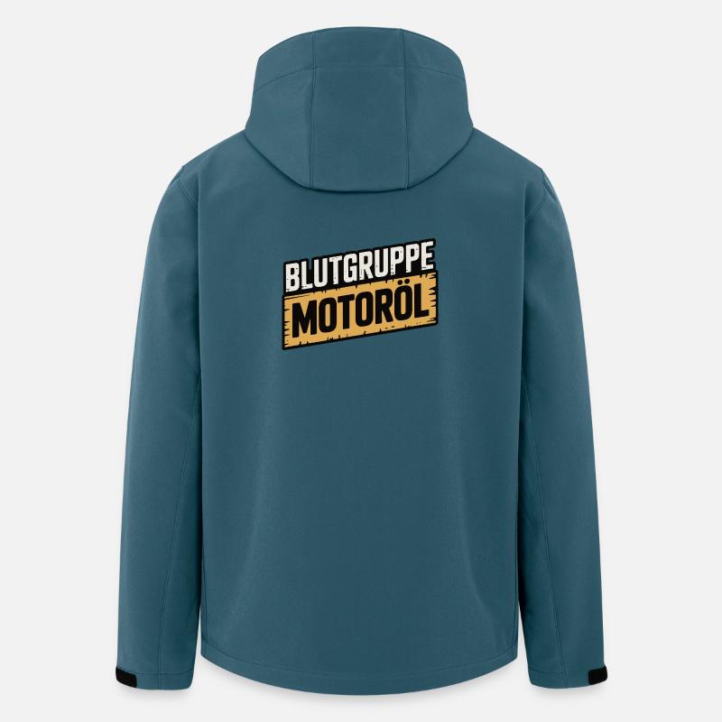 Blutgruppe Motoröl Schrauber Design - Recycelte Männer Softshell-Jacke von Stanley/Stella - Dunkles Petrol