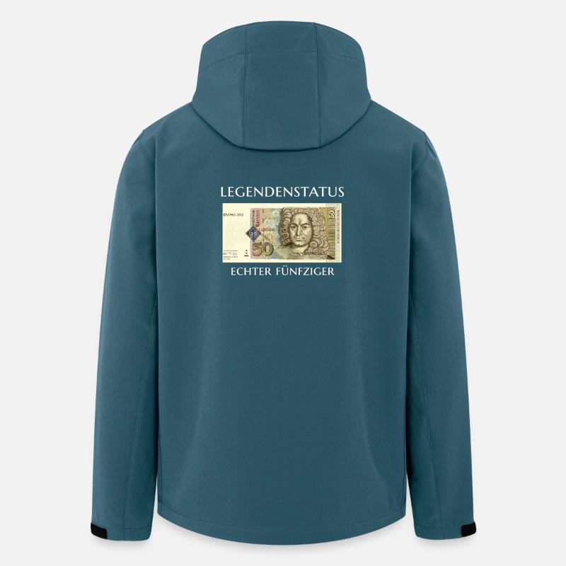 Legendenstatus Echter Fünfziger, handgezeichnet - Recycelte Männer Softshell-Jacke von Stanley/Stella - Dunkles Petrol