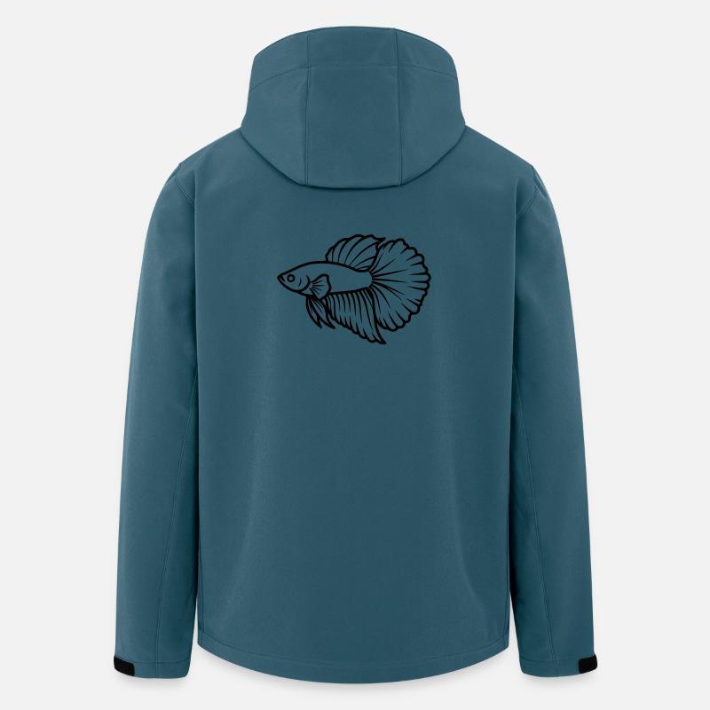 Kampffisch Betta Splendens Aquarium - Recycelte Männer Softshell-Jacke von Stanley/Stella - Dunkles Petrol