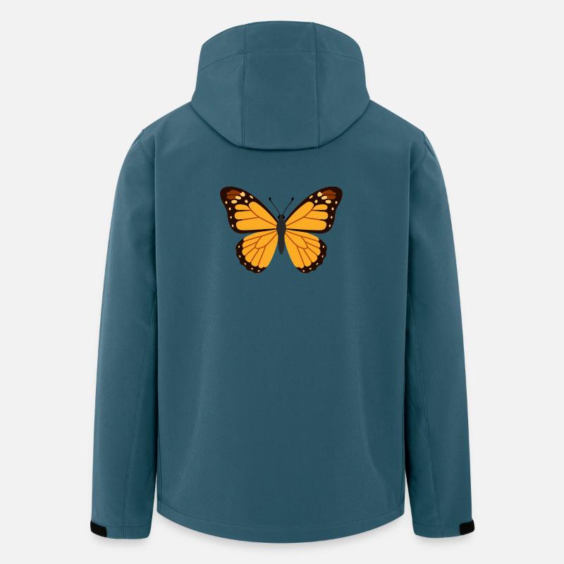 Orange Monarch Wings - Men’s Recycled Softshell Jacket by Stanley/Stella - stargazer
