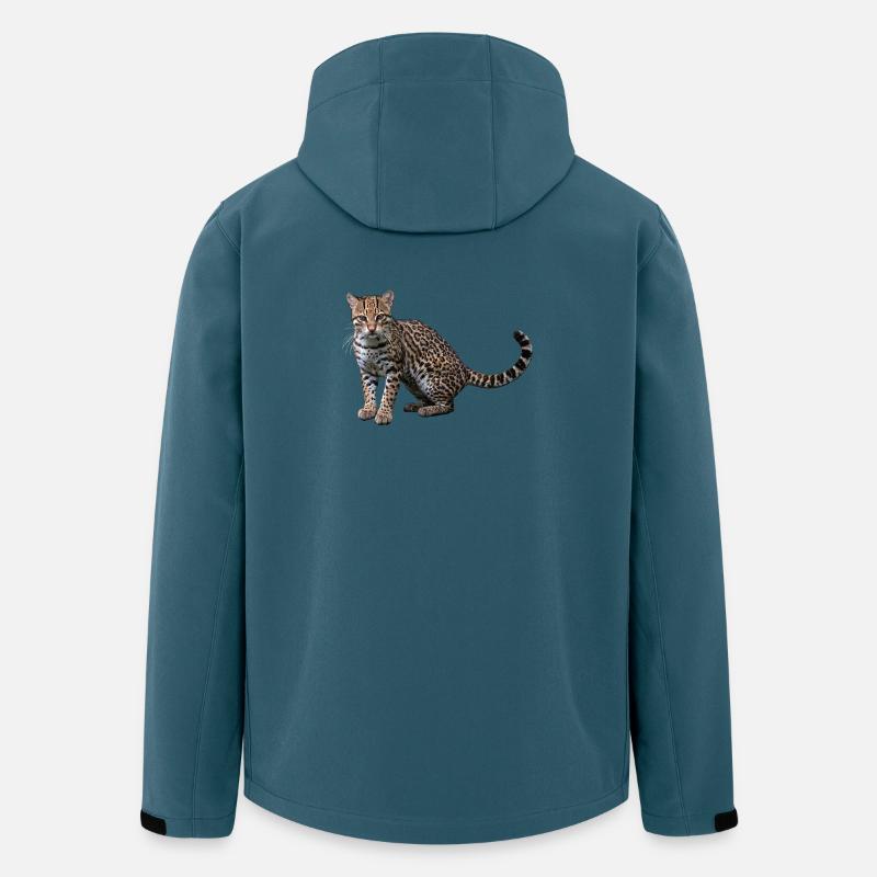 Künstlerischer Leopard - Recycelte Männer Softshell-Jacke von Stanley/Stella - Dunkles Petrol