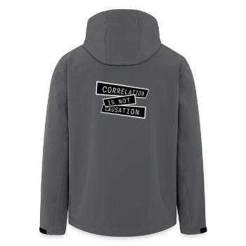 Correlation Is Not Causation Nerd Science - Men’s Recycled Softshell Jacket by Stanley/Stella - anthracite - Back - AI Model Male 185 light (185cm)