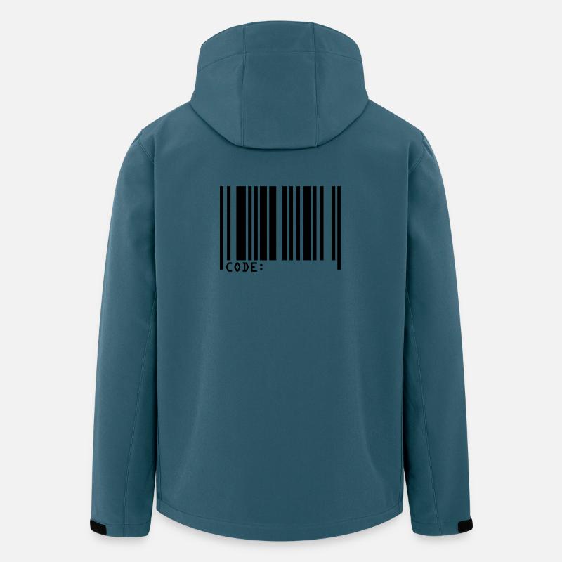 barcode - Veste softshell homme en polyester recyclé Discoverer Stanley/Stella - bleu pétrole foncé