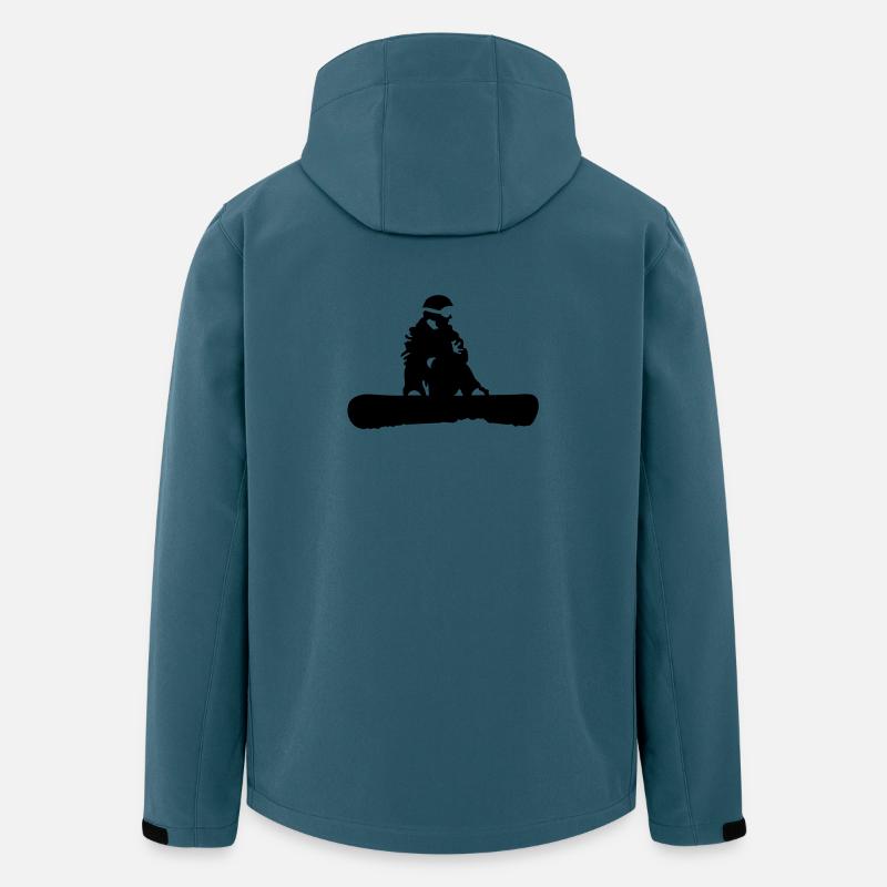 Snowboarding - Recycelte Männer Softshell-Jacke von Stanley/Stella - Dunkles Petrol