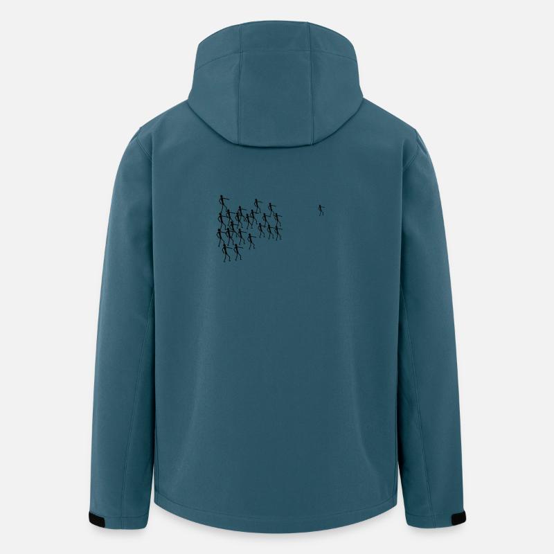 Verfolgung - Recycelte Männer Softshell-Jacke von Stanley/Stella - Dunkles Petrol
