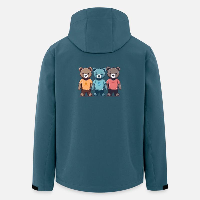Die drei Kuschel Teddys - Recycelte Männer Softshell-Jacke von Stanley/Stella - Dunkles Petrol