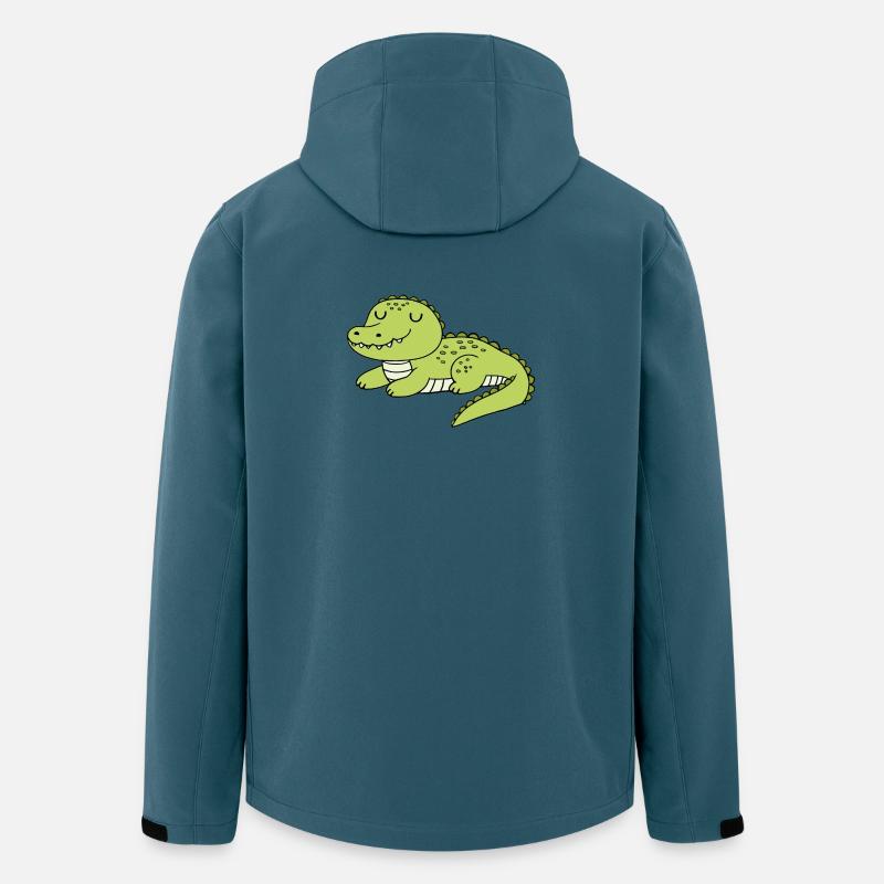 Krokodil - Recycelte Männer Softshell-Jacke von Stanley/Stella - Dunkles Petrol