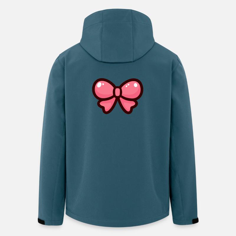Rosa Cartoon Schleife Design - Recycelte Männer Softshell-Jacke von Stanley/Stella - Dunkles Petrol