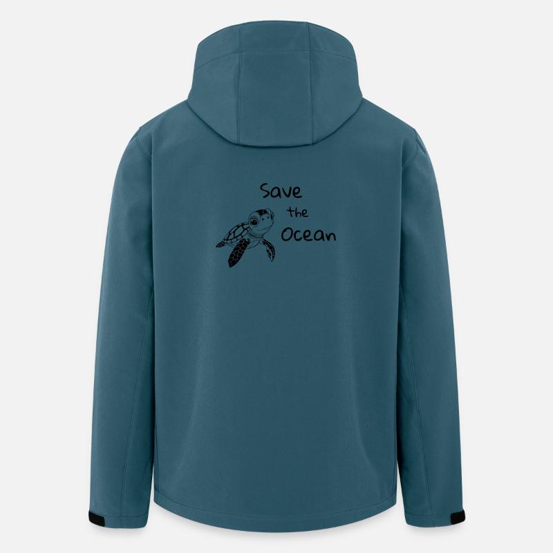 Schilkröte - Save the Ocean - Recycelte Männer Softshell-Jacke von Stanley/Stella - Dunkles Petrol