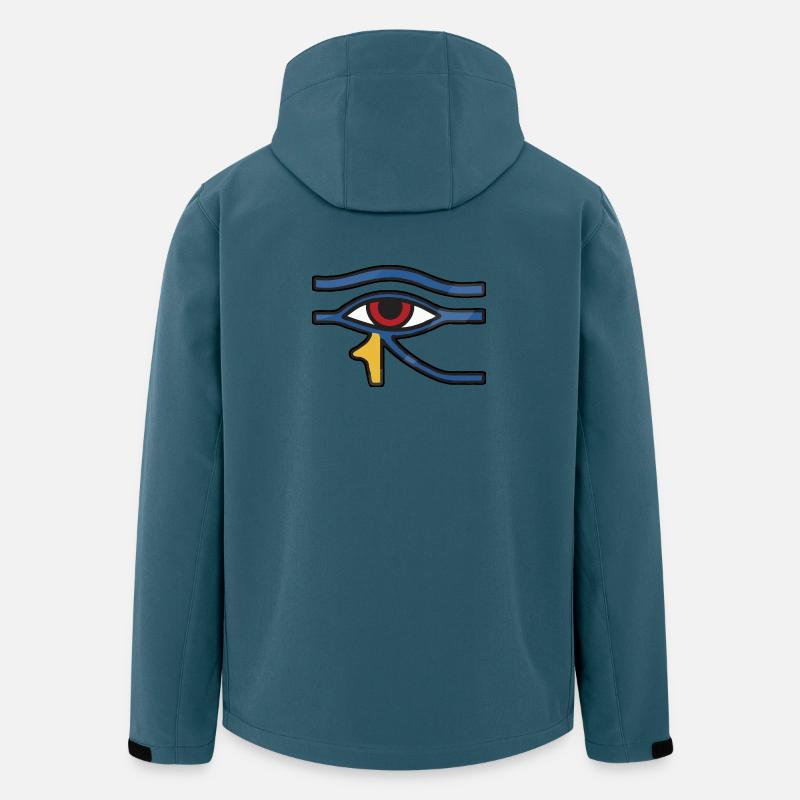 Auge des Horus Blaue Linie - Recycelte Männer Softshell-Jacke von Stanley/Stella - Dunkles Petrol