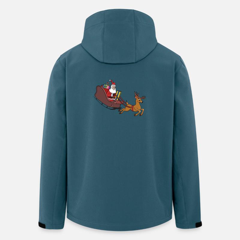 Santa Sleigh Dash und Rentierlauf - Recycelte Männer Softshell-Jacke von Stanley/Stella - Dunkles Petrol