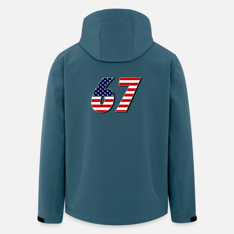 Siebenundsechzig, 67, 6, 7 - Recycelte Männer Softshell-Jacke von Stanley/Stella - Dunkles Petrol