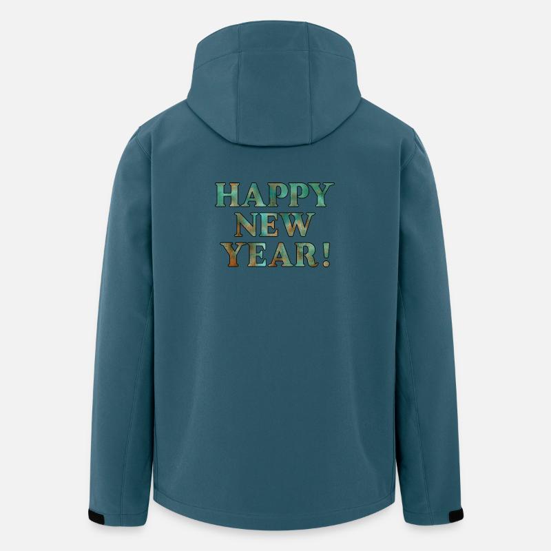 Frohes neues Jahr, Wünsche - Recycelte Männer Softshell-Jacke von Stanley/Stella - Dunkles Petrol