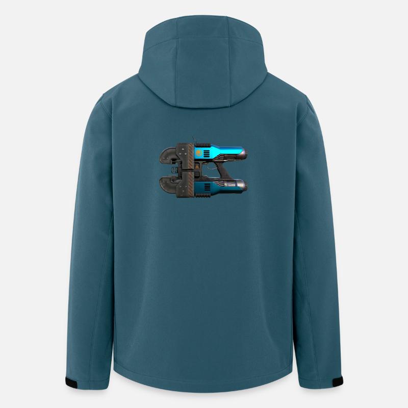 Space Drop Lasercutter - Recycelte Männer Softshell-Jacke Discoverer von Stanley/Stella - Dunkles Petrol