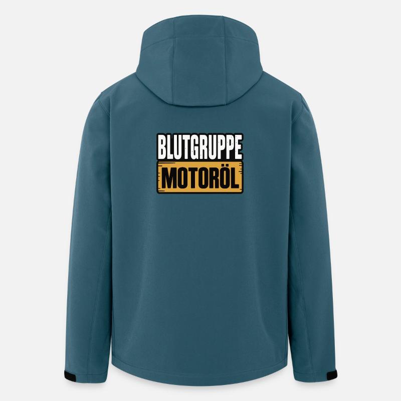 Blutgruppe Motoröl Schrauber Design - Recycelte Männer Softshell-Jacke von Stanley/Stella - Dunkles Petrol