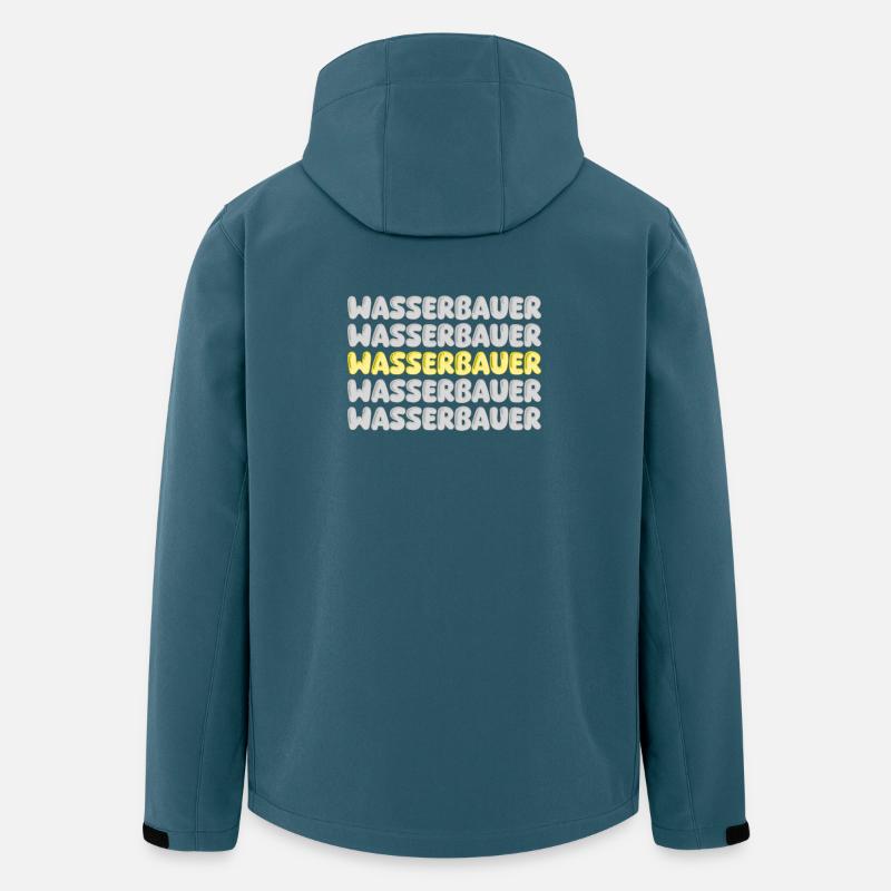 Geschenk für Wasserbauer - Recycelte Männer Softshell-Jacke von Stanley/Stella - Dunkles Petrol