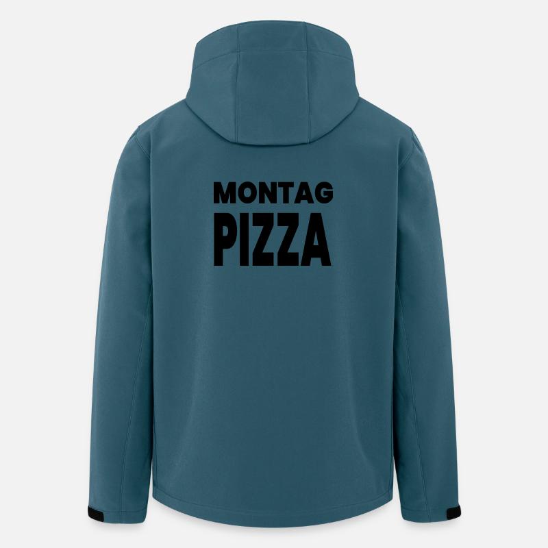 Pizza - Recycelte Männer Softshell-Jacke von Stanley/Stella - Dunkles Petrol