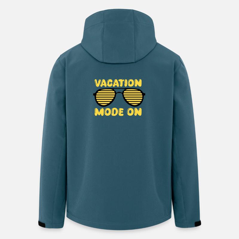 Vacation Mode On Retro - Recycelte Männer Softshell-Jacke von Stanley/Stella - Dunkles Petrol