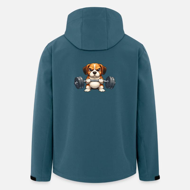 Kraftdogge Hantelheld - Recycelte Männer Softshell-Jacke von Stanley/Stella - Dunkles Petrol