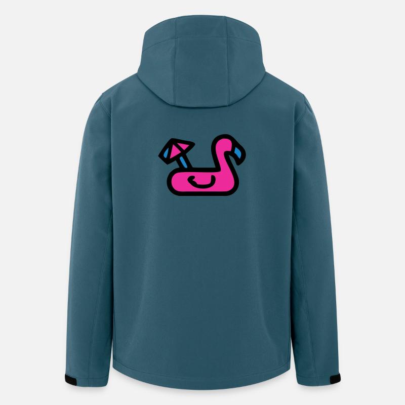 Flamingo Luftmatratze Retro - Recycelte Männer Softshell-Jacke von Stanley/Stella - Dunkles Petrol