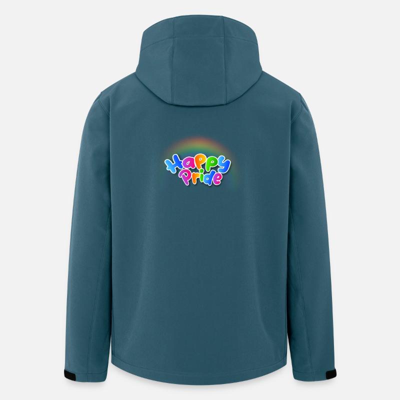 Happy Pride Rainbow Tippfehler - Recycelte Männer Softshell-Jacke von Stanley/Stella - Dunkles Petrol