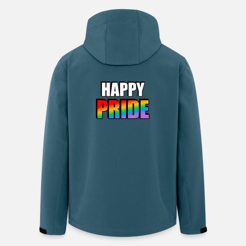 Happy Pride Rainbow Letters - Men’s Recycled Softshell Jacket by Stanley/Stella - stargazer