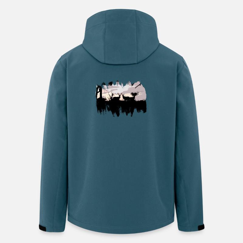 cervides a l'approche - Veste softshell homme en polyester recyclé Stanley/Stella - bleu pétrole foncé