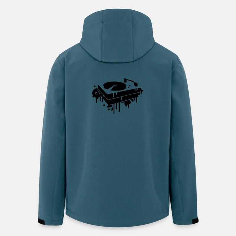 Ein Plattenspieler - Recycelte Männer Softshell-Jacke von Stanley/Stella - Dunkles Petrol