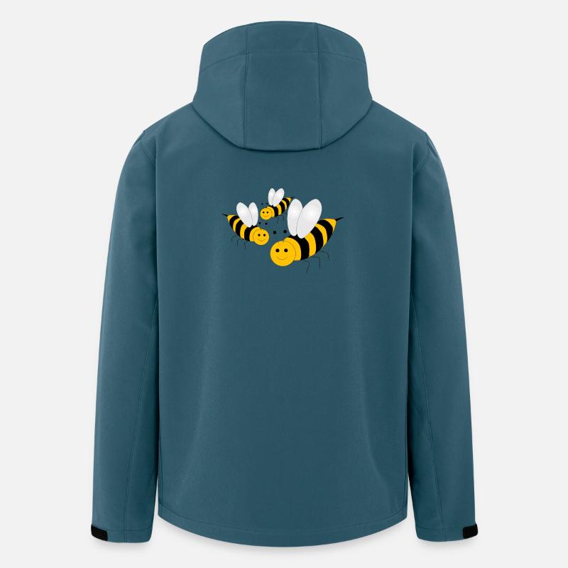 Freundliche Bienen - Recycelte Männer Softshell-Jacke von Stanley/Stella - Dunkles Petrol