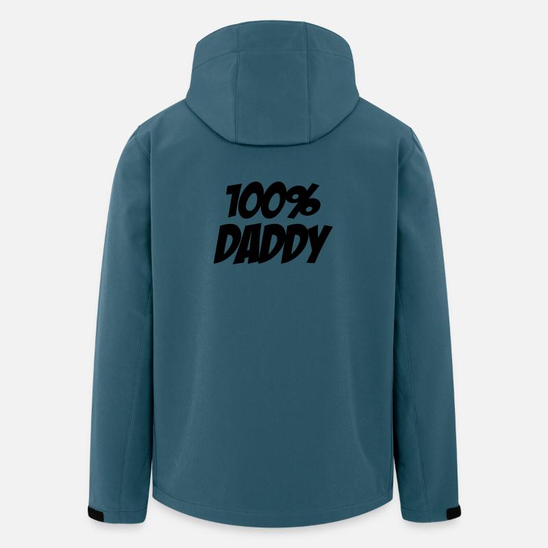 100% Daddy - Recycelte Männer Softshell-Jacke von Stanley/Stella - Dunkles Petrol