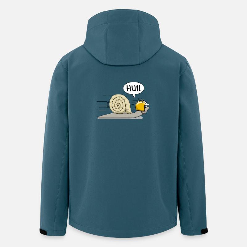 Escargot de course - l’original - Veste softshell homme en polyester recyclé Stanley/Stella - bleu pétrole foncé