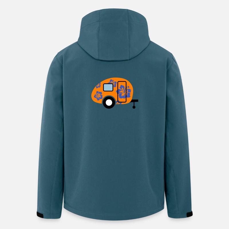 Hibiscus Caravan Caravan Camping Camper - Men’s Recycled Softshell Jacket by Stanley/Stella - stargazer