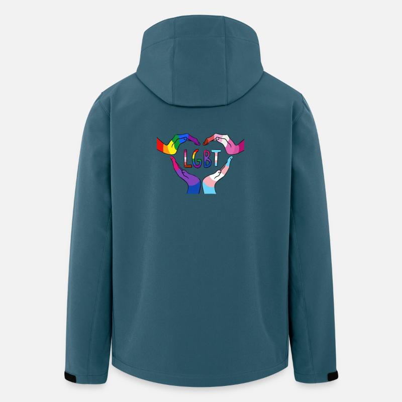 Lgbt - Recycelte Männer Softshell-Jacke von Stanley/Stella - Dunkles Petrol
