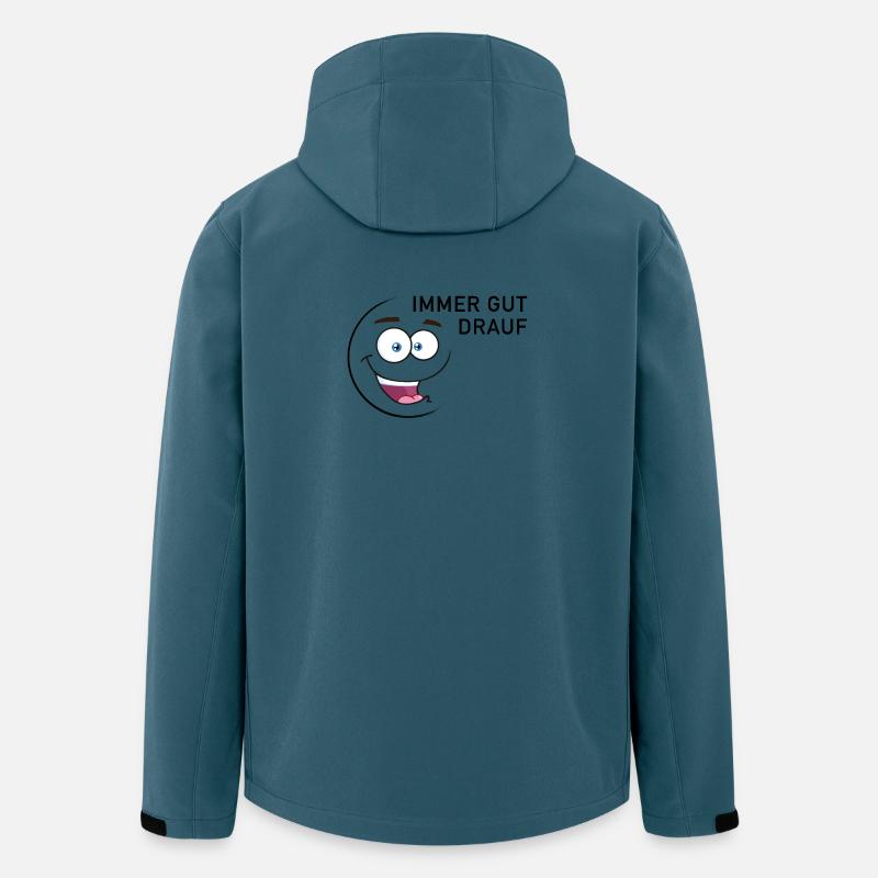 Immer gut drauf | smiley - Recycelte Männer Softshell-Jacke von Stanley/Stella - Dunkles Petrol