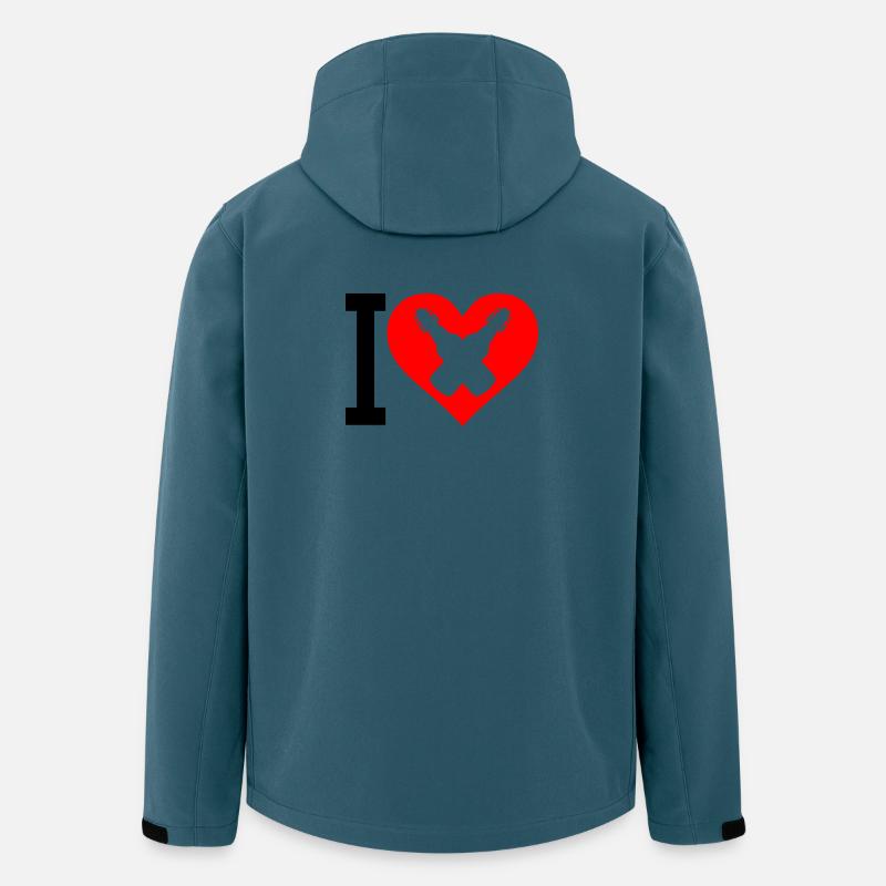 I Love Bier - Recycelte Männer Softshell-Jacke von Stanley/Stella - Dunkles Petrol